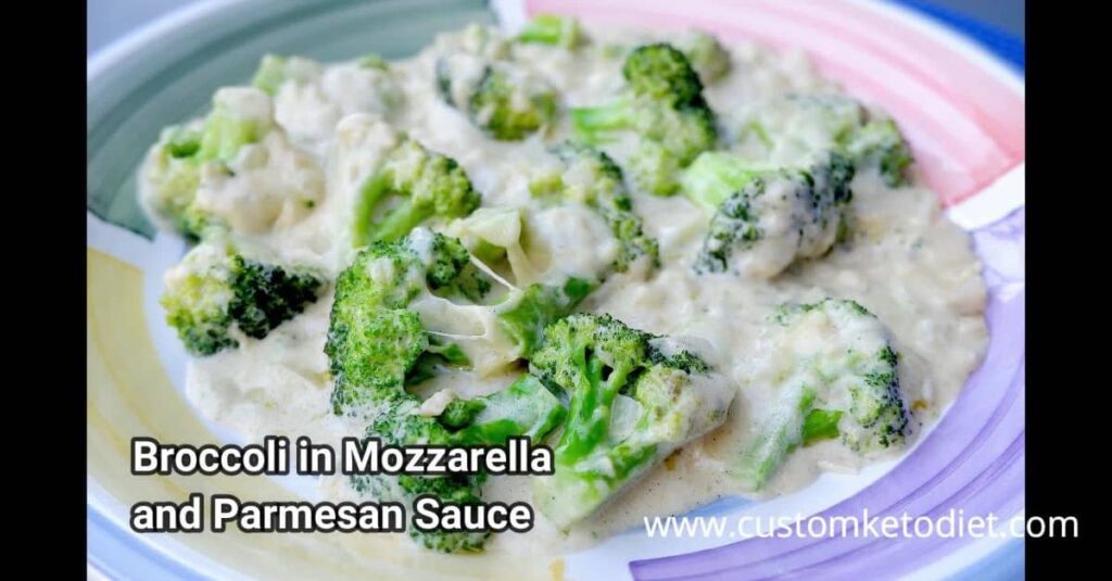 Broccoli In Mozzarella And Parmesan Sauce