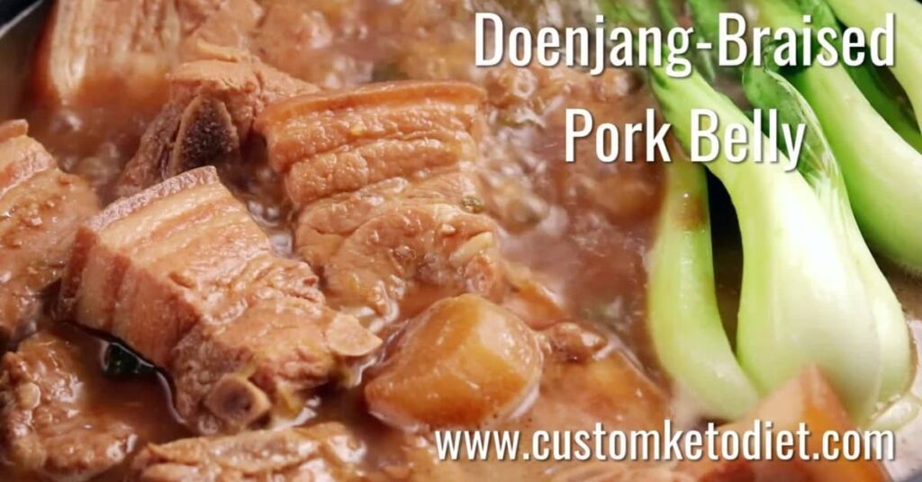 Keto Doenjang-Braised Pork Belly