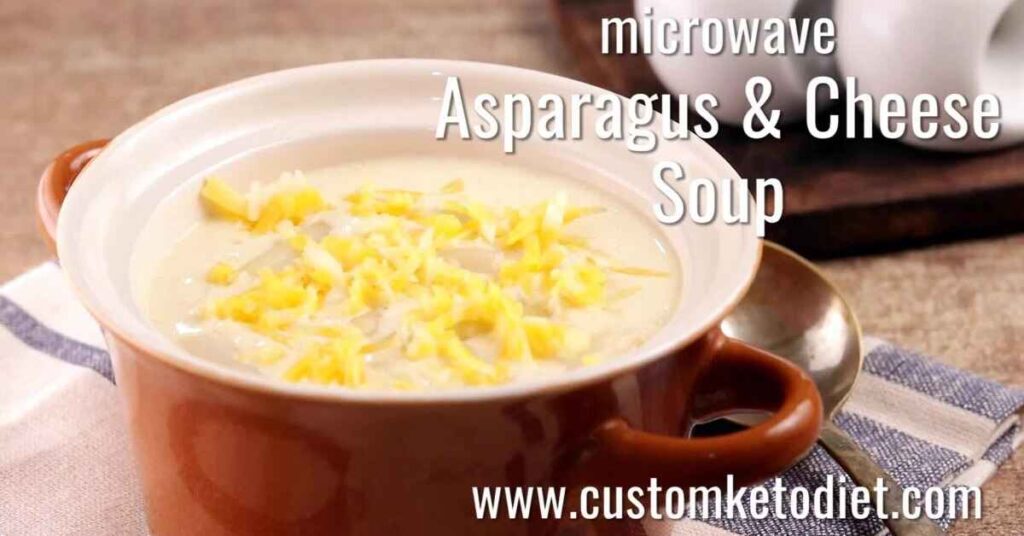 Keto Microwave Asparagus and Cheese Soup