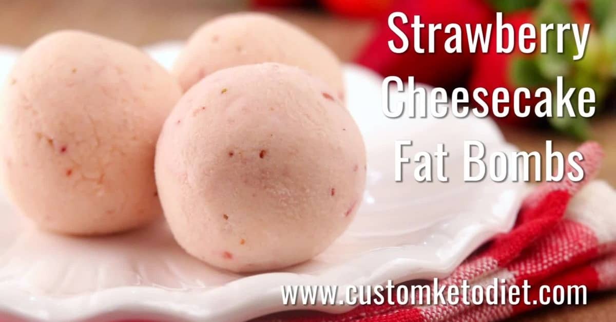 Keto Strawberry Cheesecake Fat Bombs