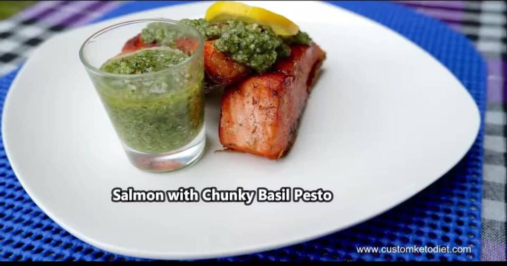 Salmon With Chunky Basil Pesto